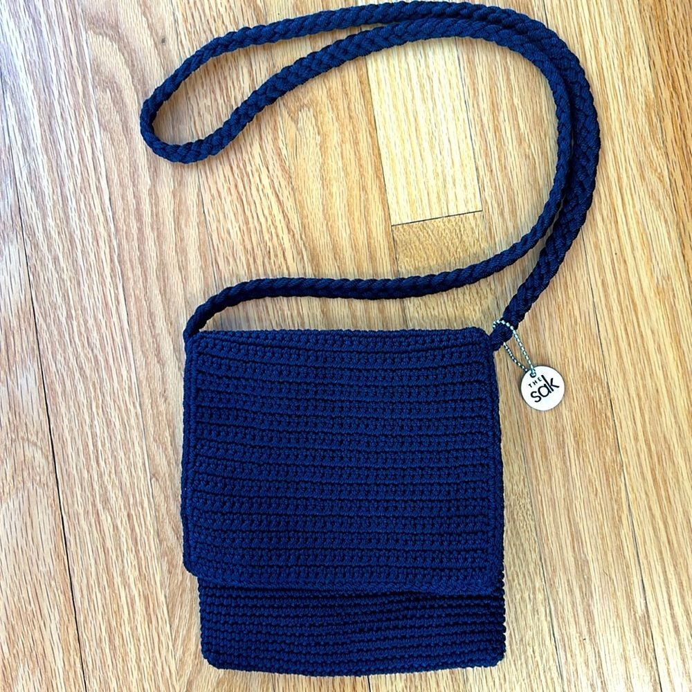 The Sak Navy Crossbody Woven Bag